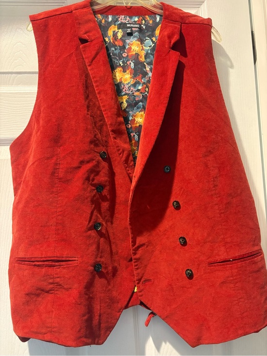 Murano Other - Murano Multicolor Floral Lined Vest with Button Detail